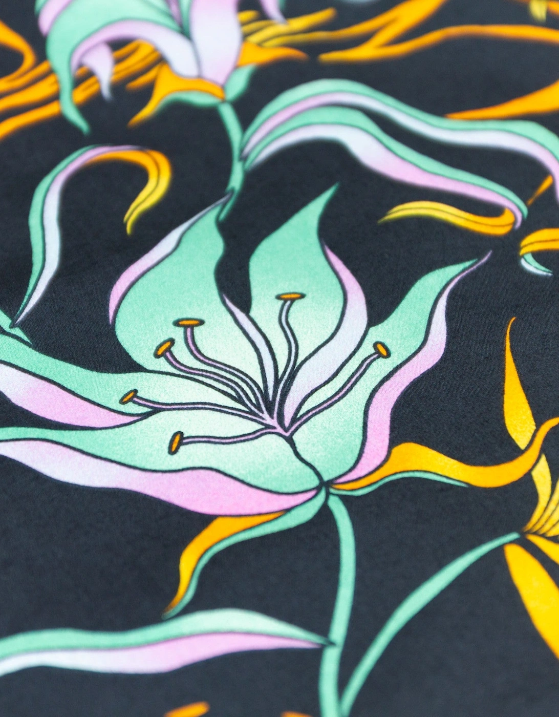 Brainmelter Floral Shirt - Black/Green