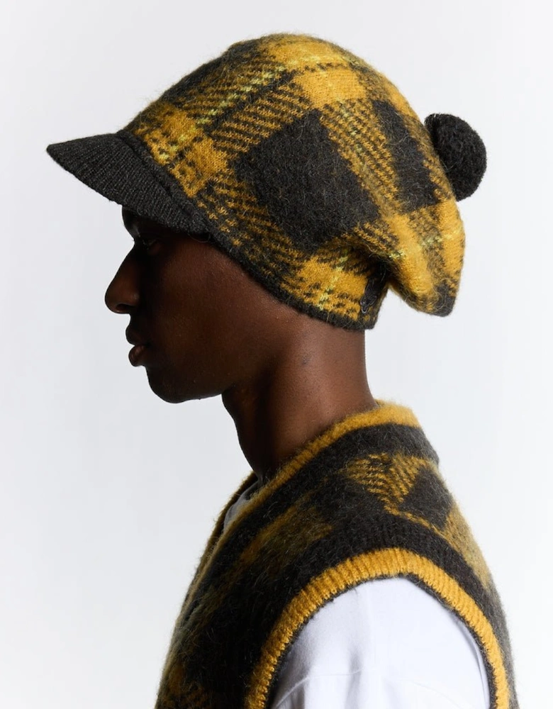 Wool Blend Tartan Tam Hat