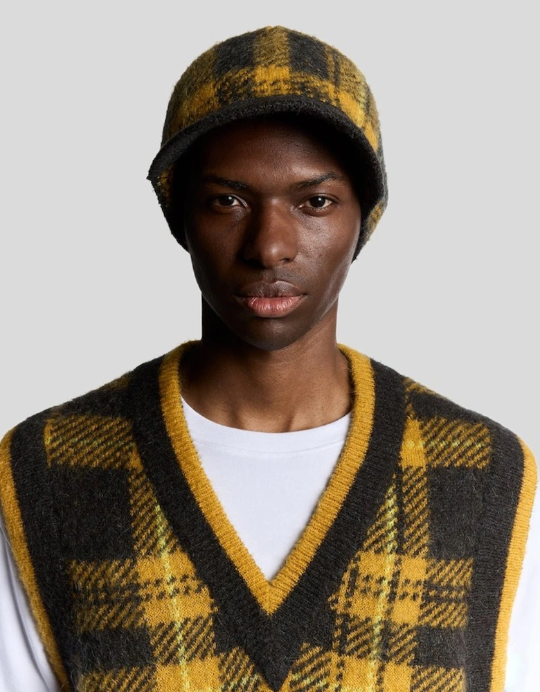 Wool Blend Tartan Tam Hat