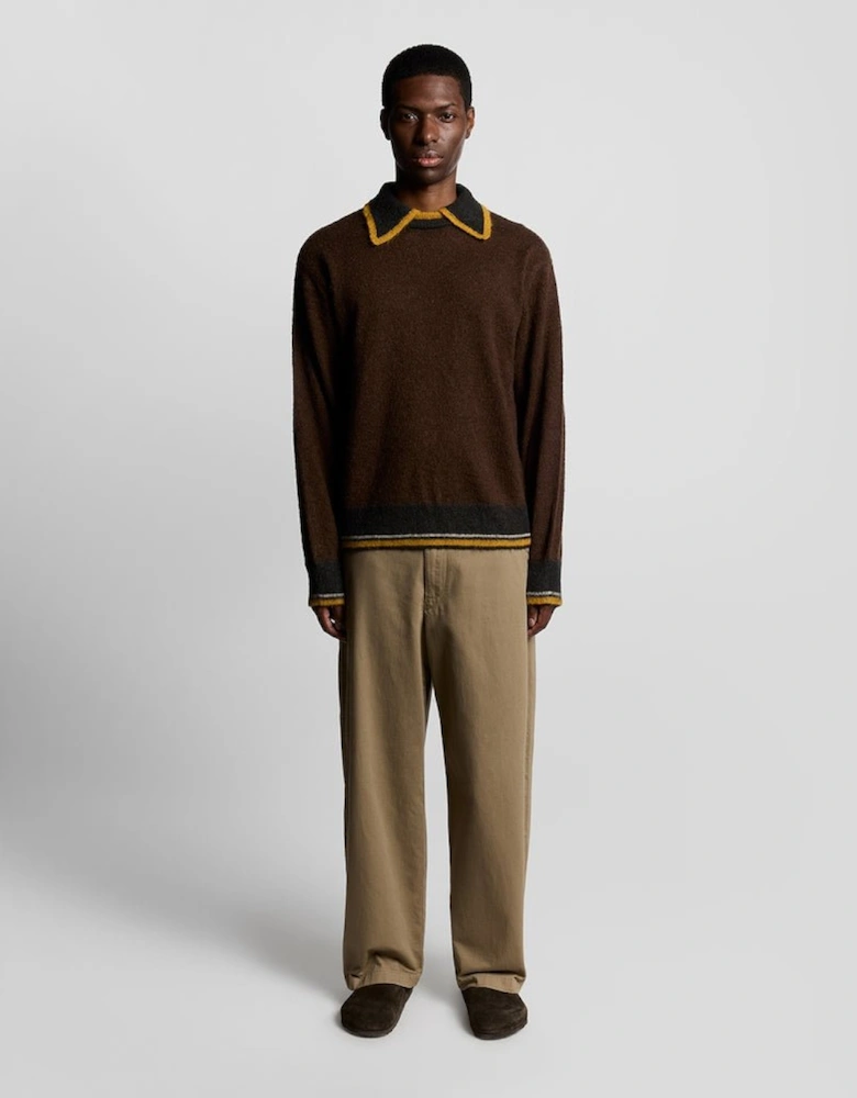 Wool Blend Collared Jumper
