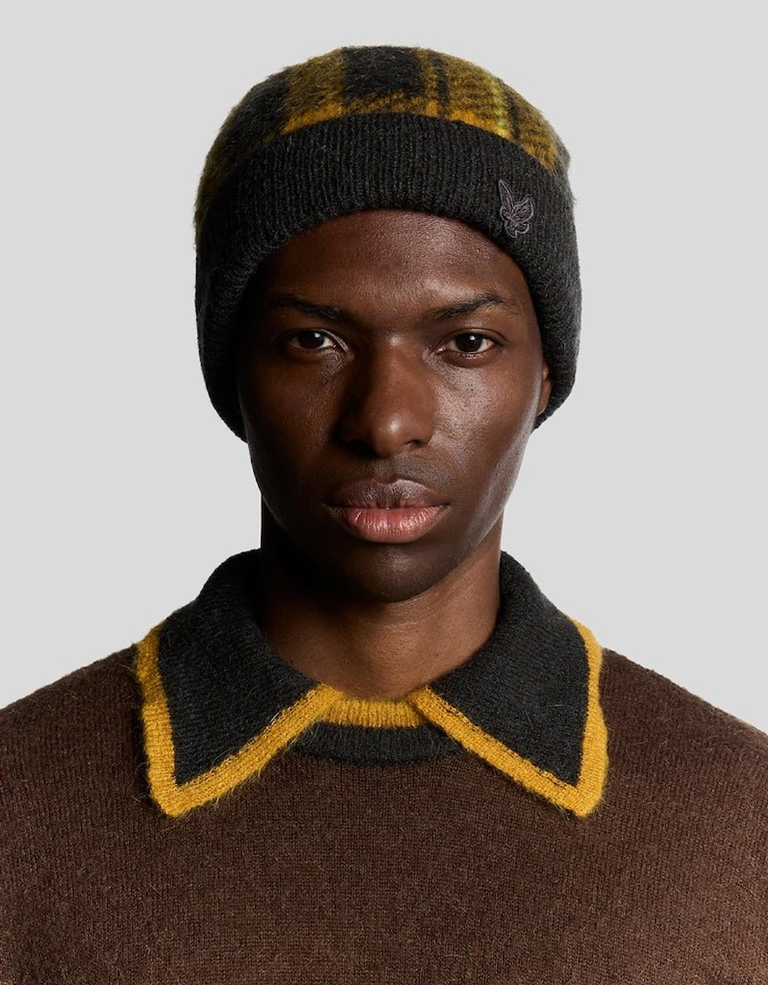 Wool Blend Tartan Beanie
