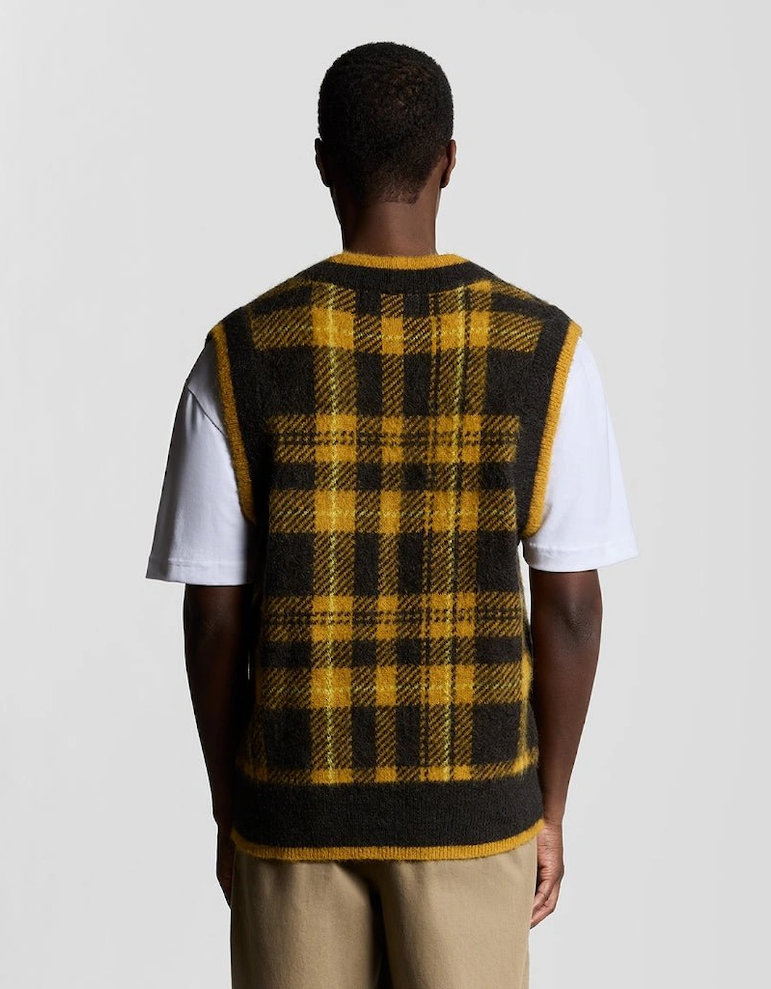 Wool Blend Tartan Vest