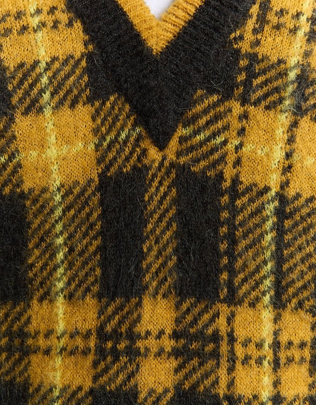 Wool Blend Tartan Vest