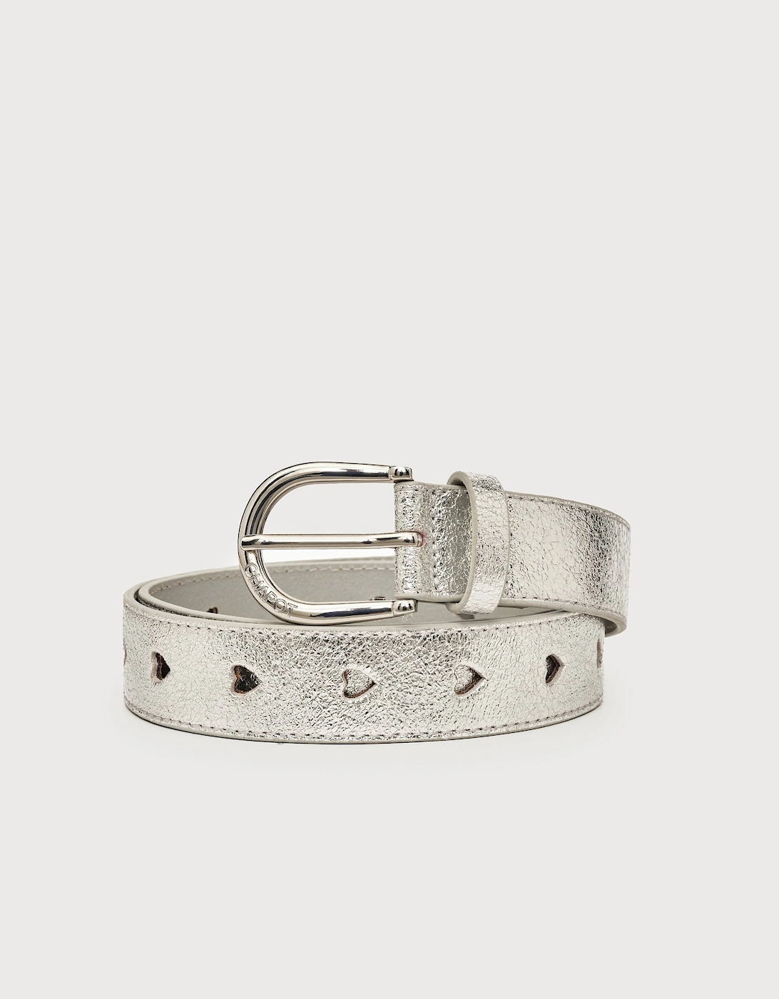 Cut it out heart belt in silver, 2 of 1