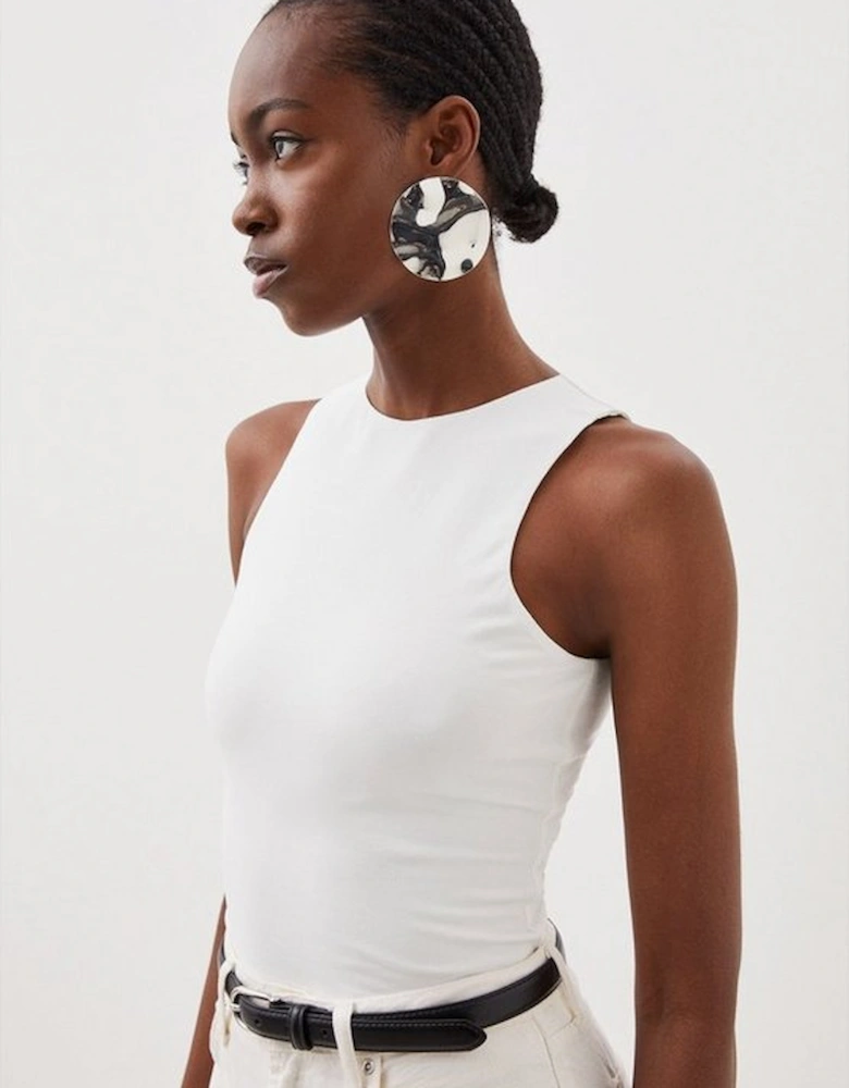 Stretch Cotton Racer Vest