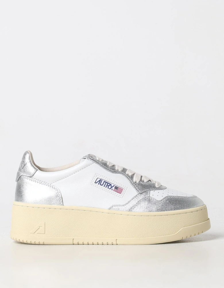 Medalist Silver Metallic Leather Sneaker
