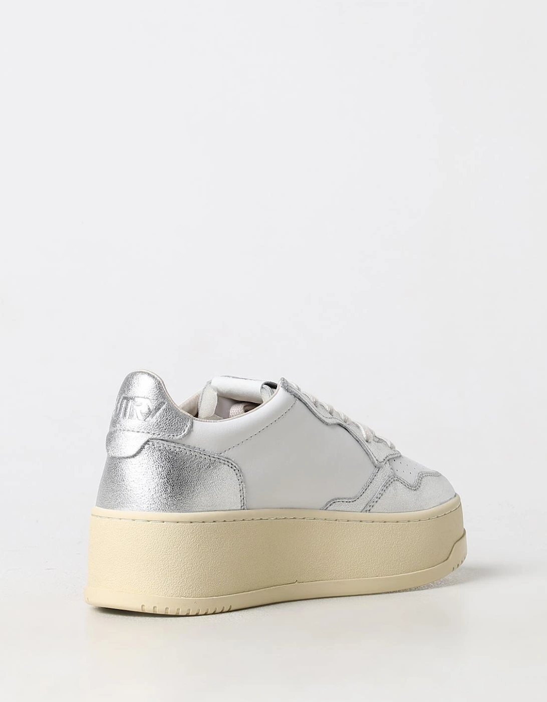 Medalist Silver Metallic Leather Sneaker