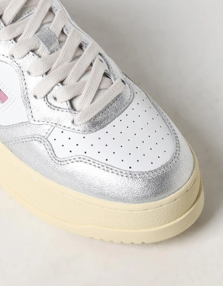 Medalist Silver Metallic Leather Sneaker