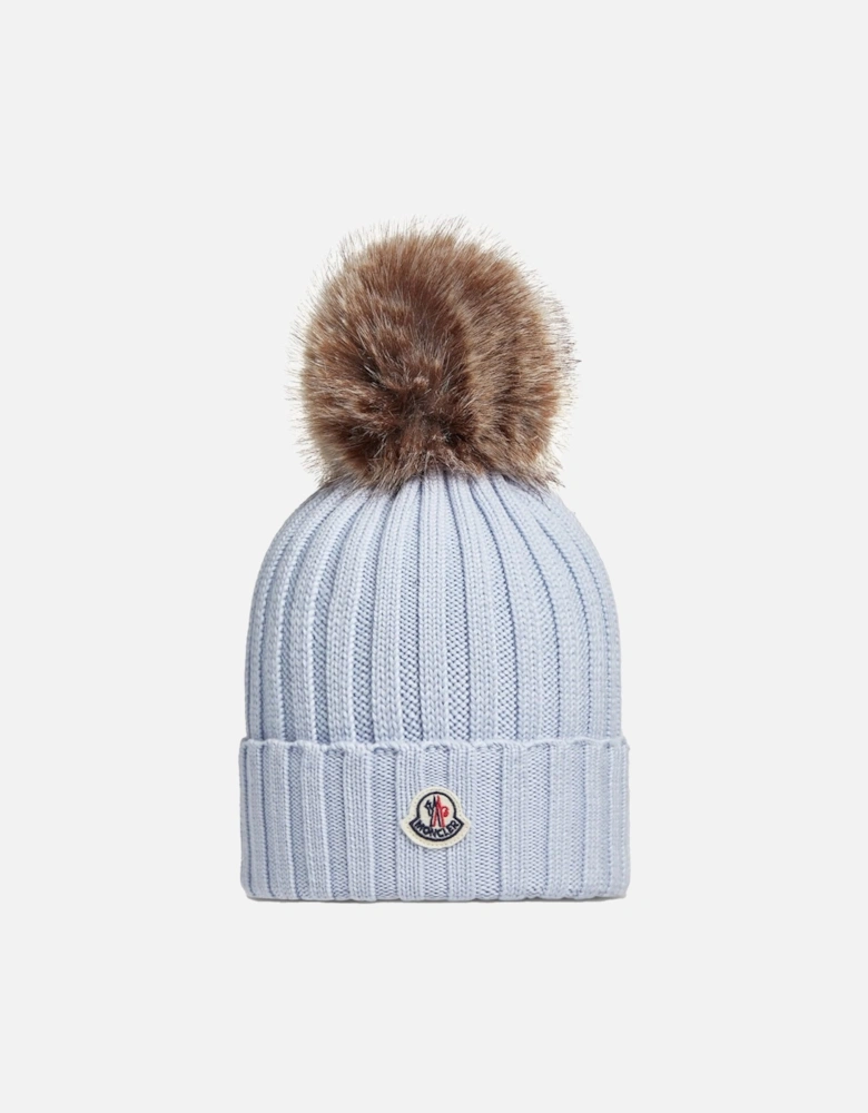 Womens Bobble Hat Blue