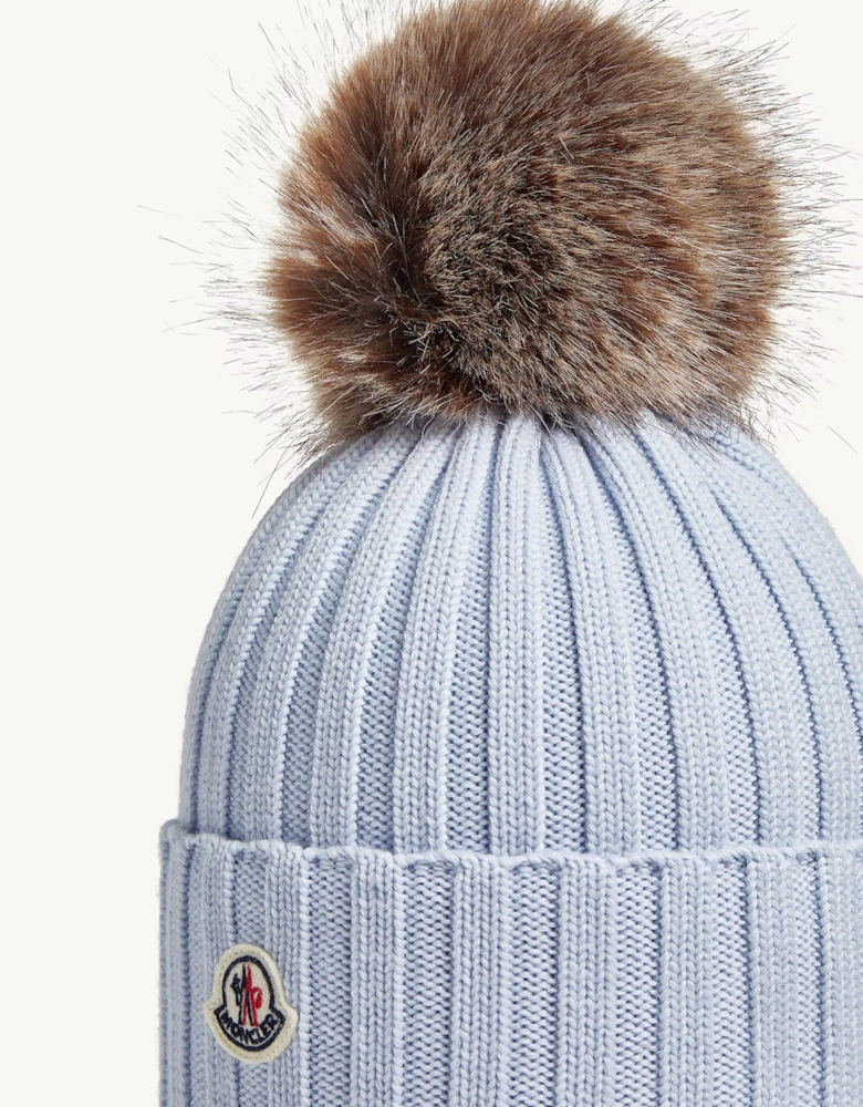 Womens Bobble Hat Blue