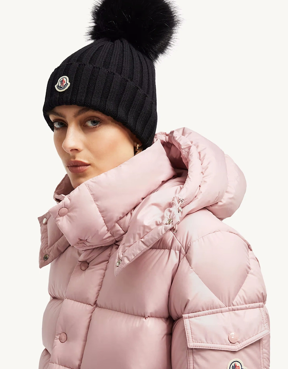 Womens Tonal Bobble Hat Black
