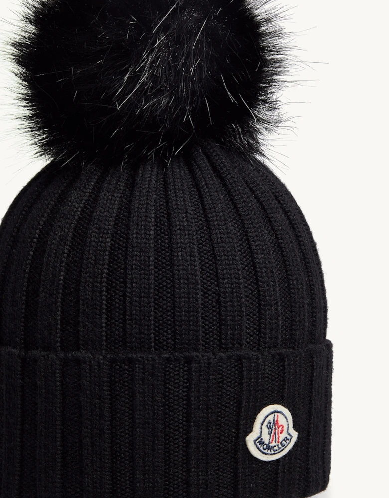 Womens Tonal Bobble Hat Black