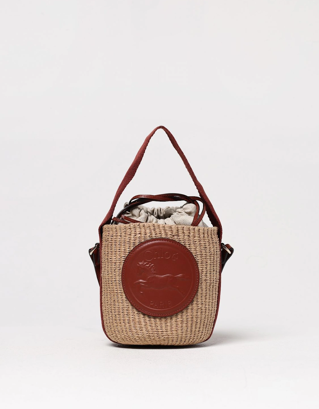 Mini Raffia Bucket Bag