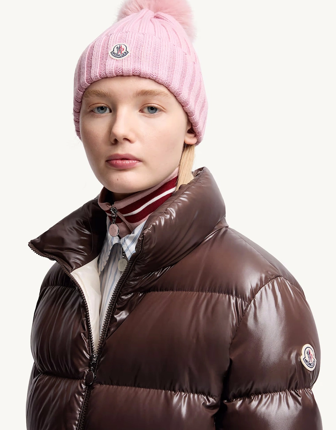 Womens Tonal Bobble Hat Pink