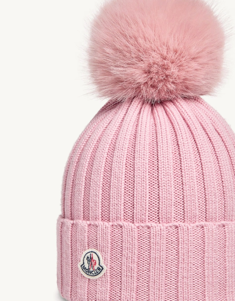 Womens Tonal Bobble Hat Pink