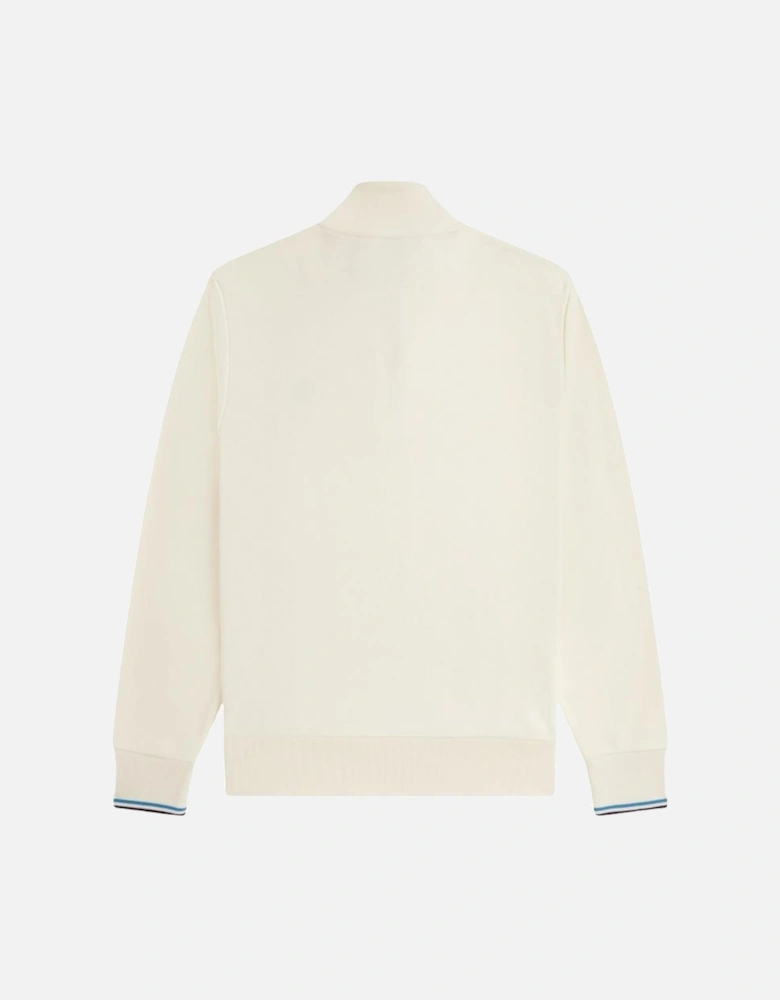 Half Zip Sweatshirt - Ecru/Oxblood