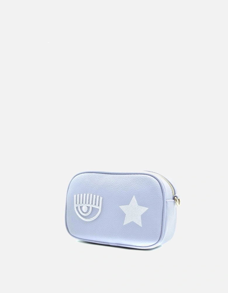 Shoulder Bag with Zip and Inside Pockets Women - Light Blue
