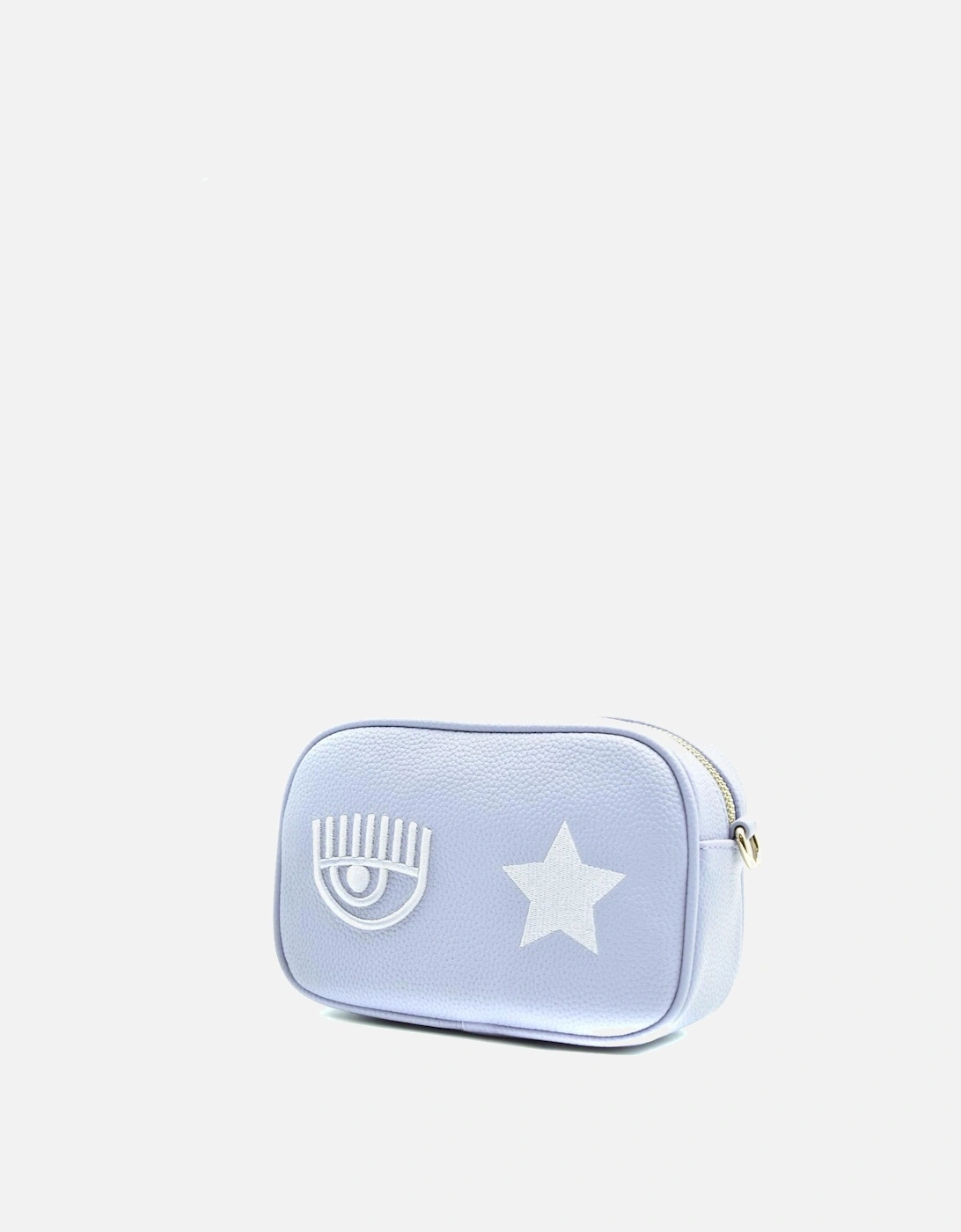 Shoulder Bag with Zip and Inside Pockets Women - Light Blue