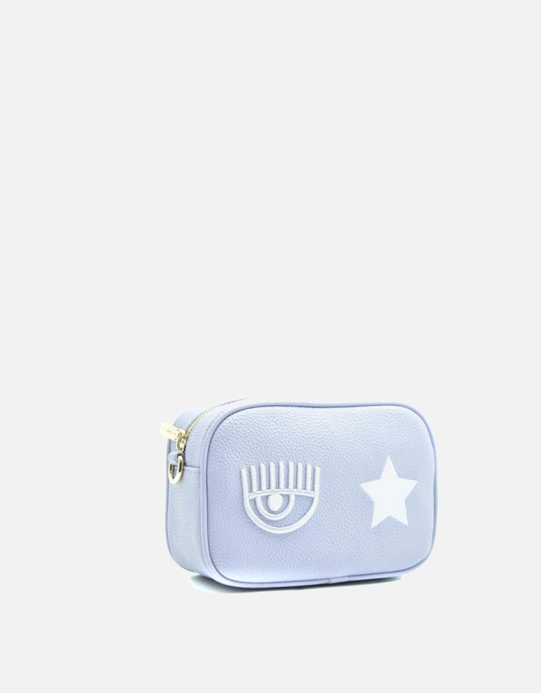 Shoulder Bag with Zip and Inside Pockets Women - Light Blue