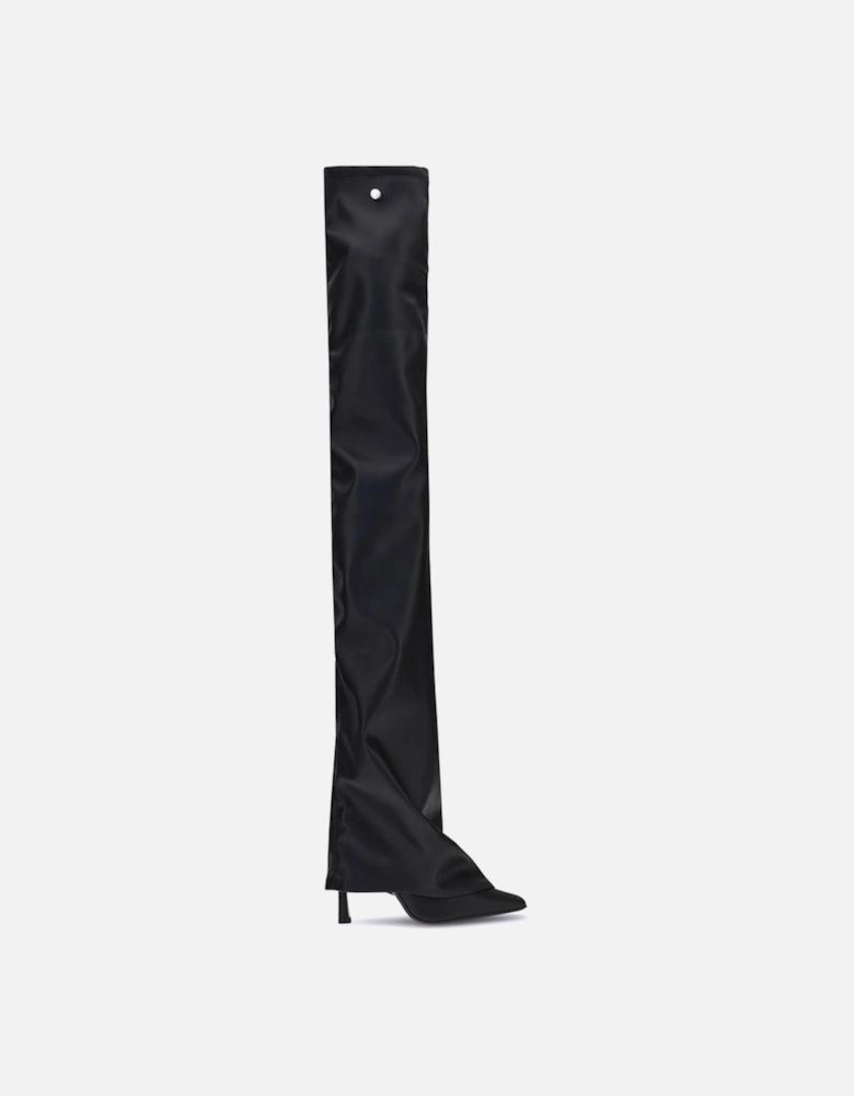 Ultra-Glamorous Stiletto Heel Draped Boots Women - Black