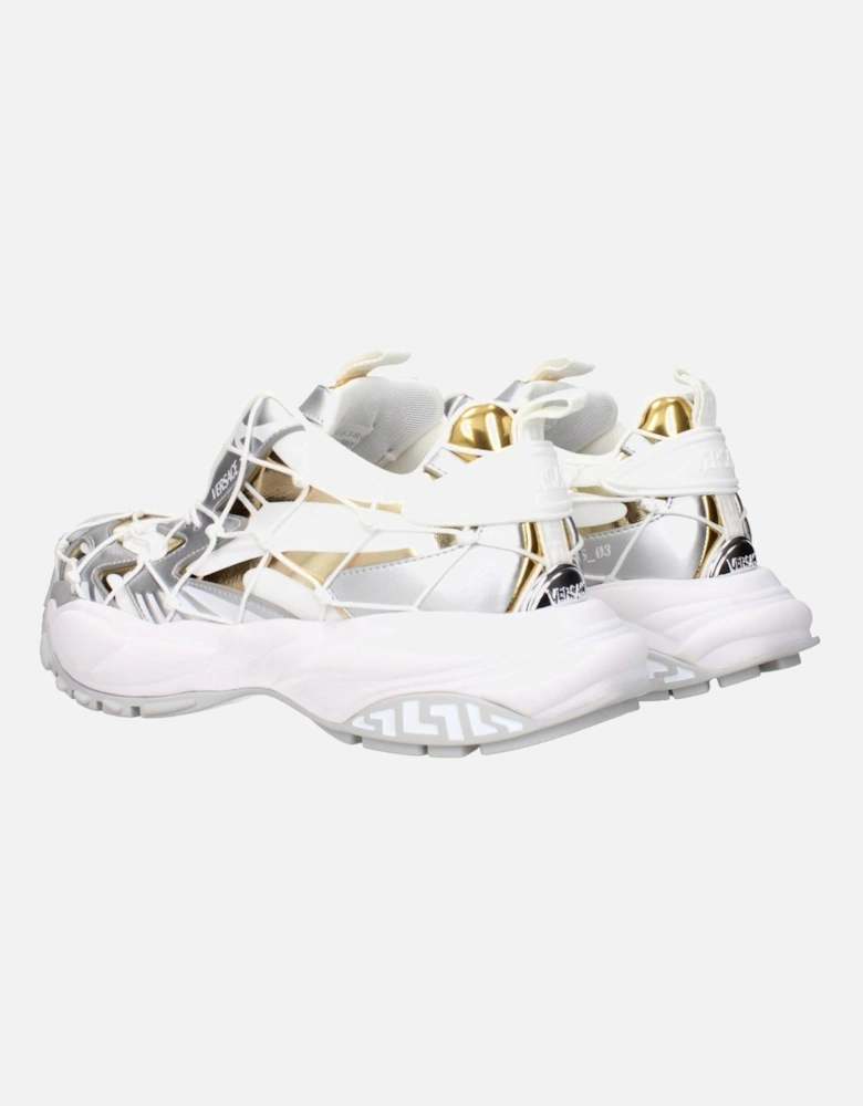 Logo-Embellished Fabric Sneakers Women - White