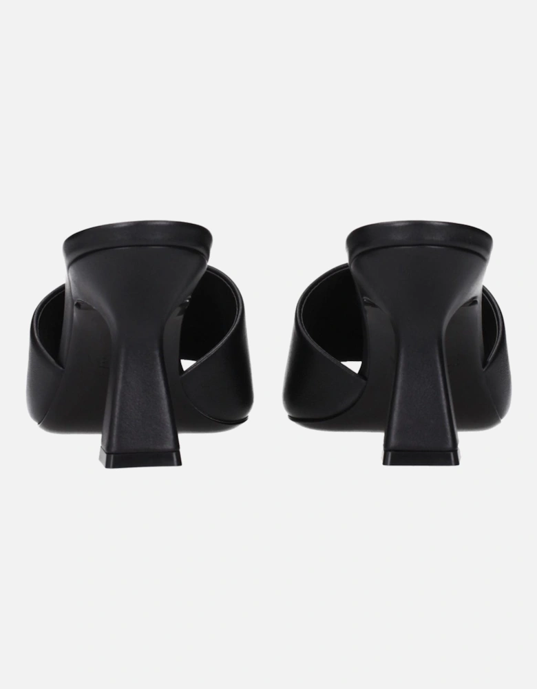 Leather Sandals with Front Detail Women - Black