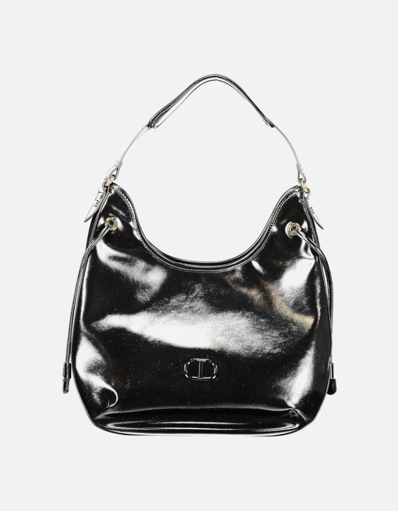 Sleek Hobo Bag with Shoulder Handle and Zip Closure Women - Black