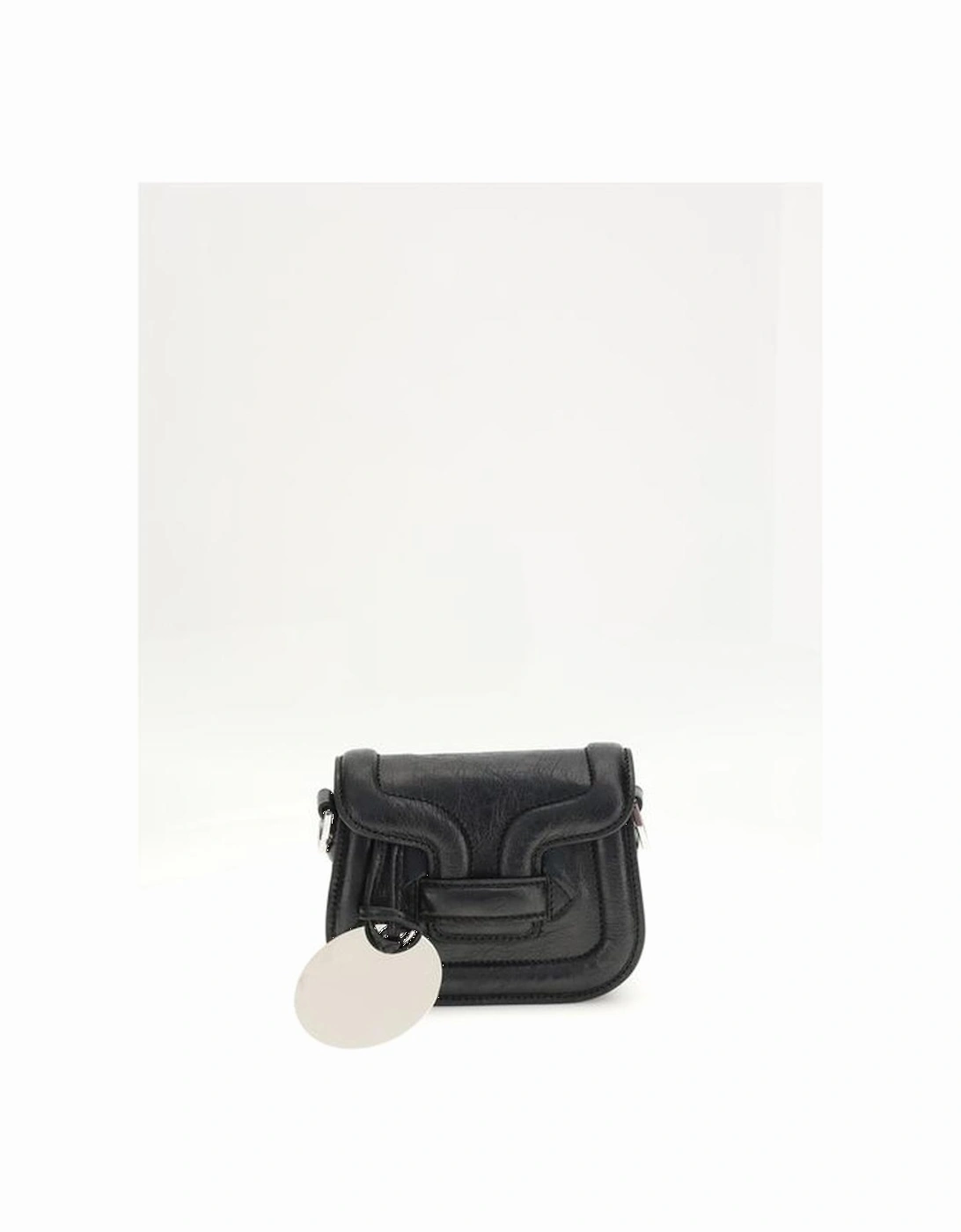 Alphaville Leather Handbag with Chain and Top Handle Women - Black