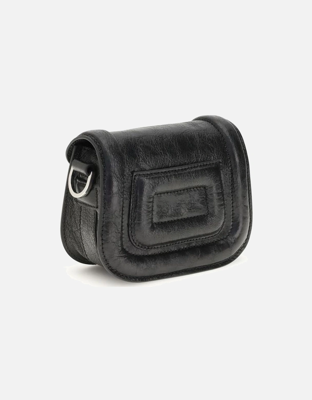 Alphaville Leather Handbag with Chain and Top Handle Women - Black