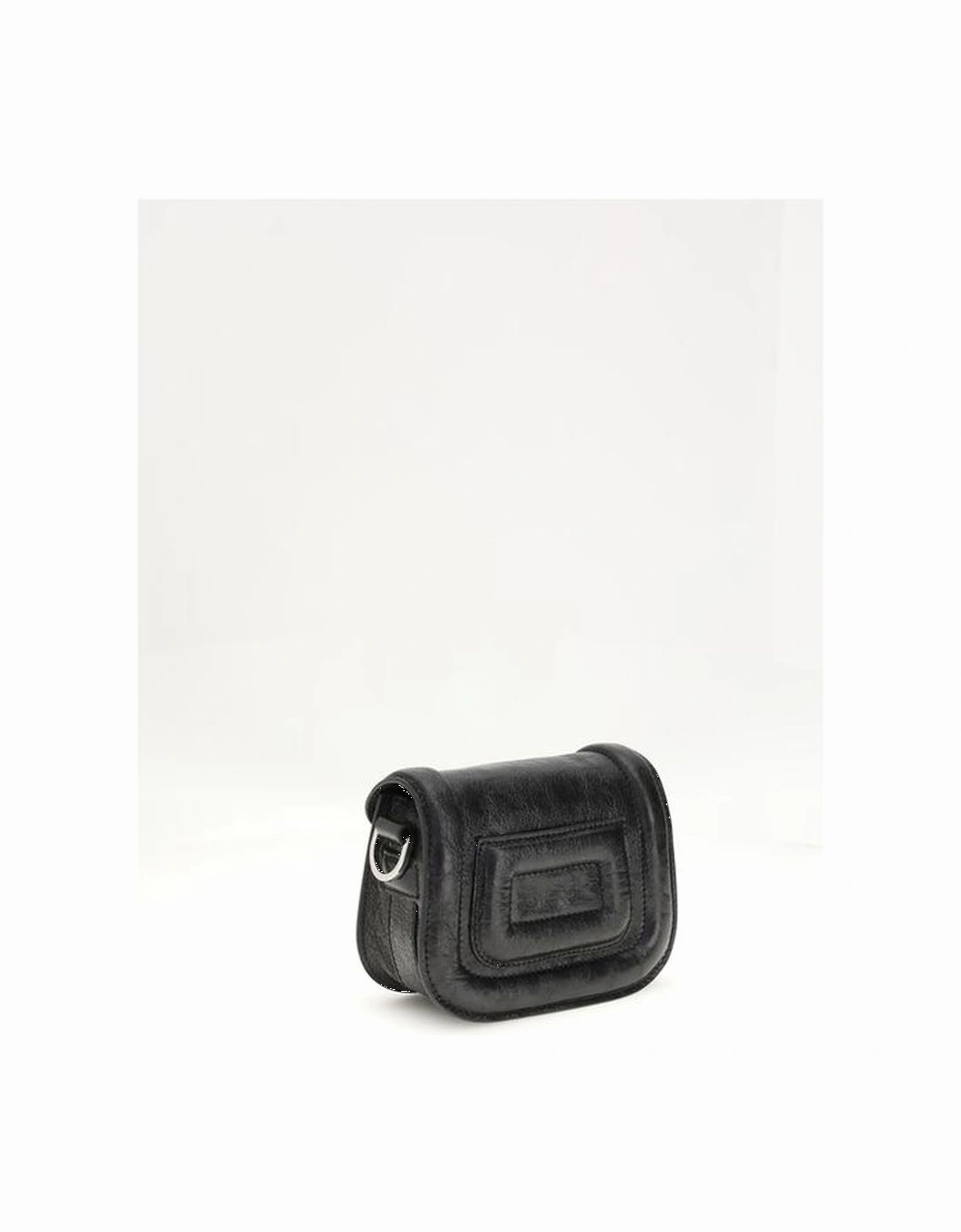 Alphaville Leather Handbag with Chain and Top Handle Women - Black