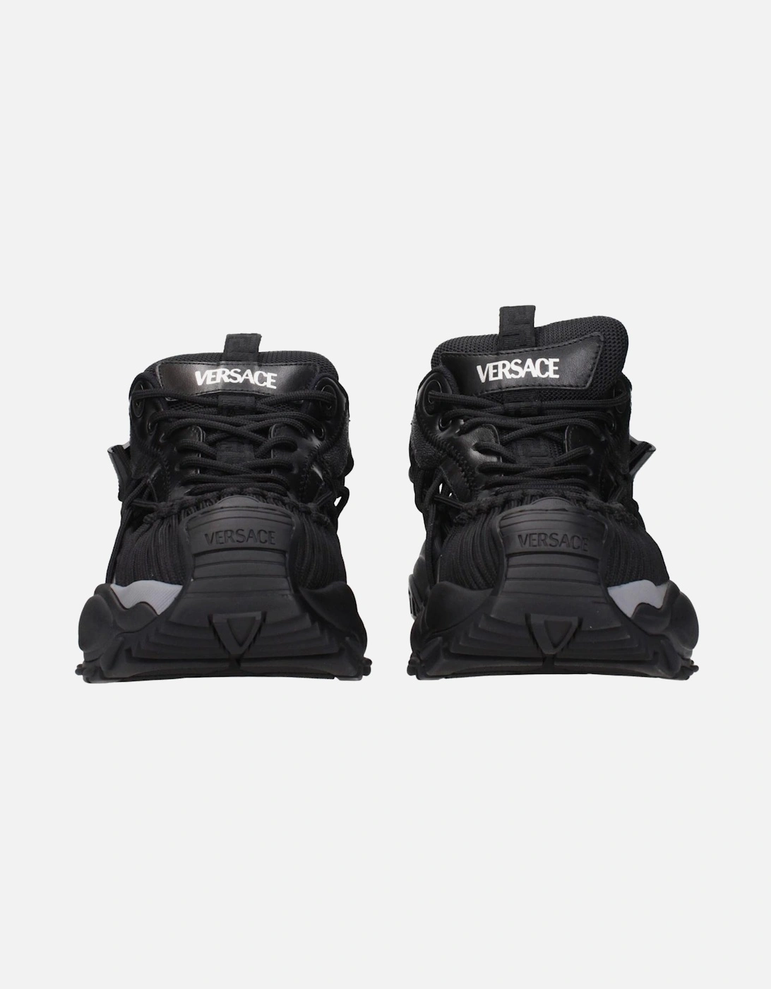 Leather Sneakers with Logo Detailing Women - Black