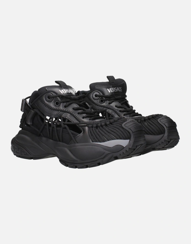 Leather Sneakers with Logo Detailing Women - Black