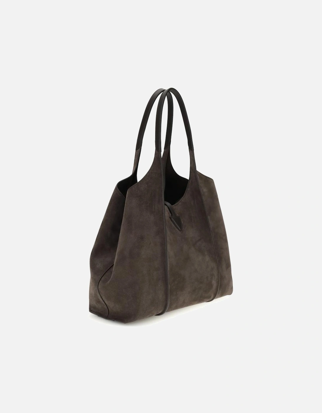 Timeless T Suede Leather Shoulder Bag Women - Black