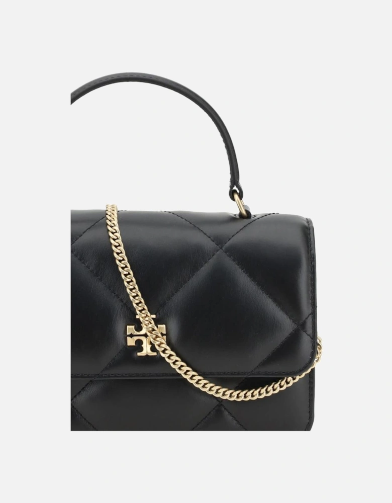 Kira Diamond Quilted Handbag with Chain Strap Women - Black Wallets