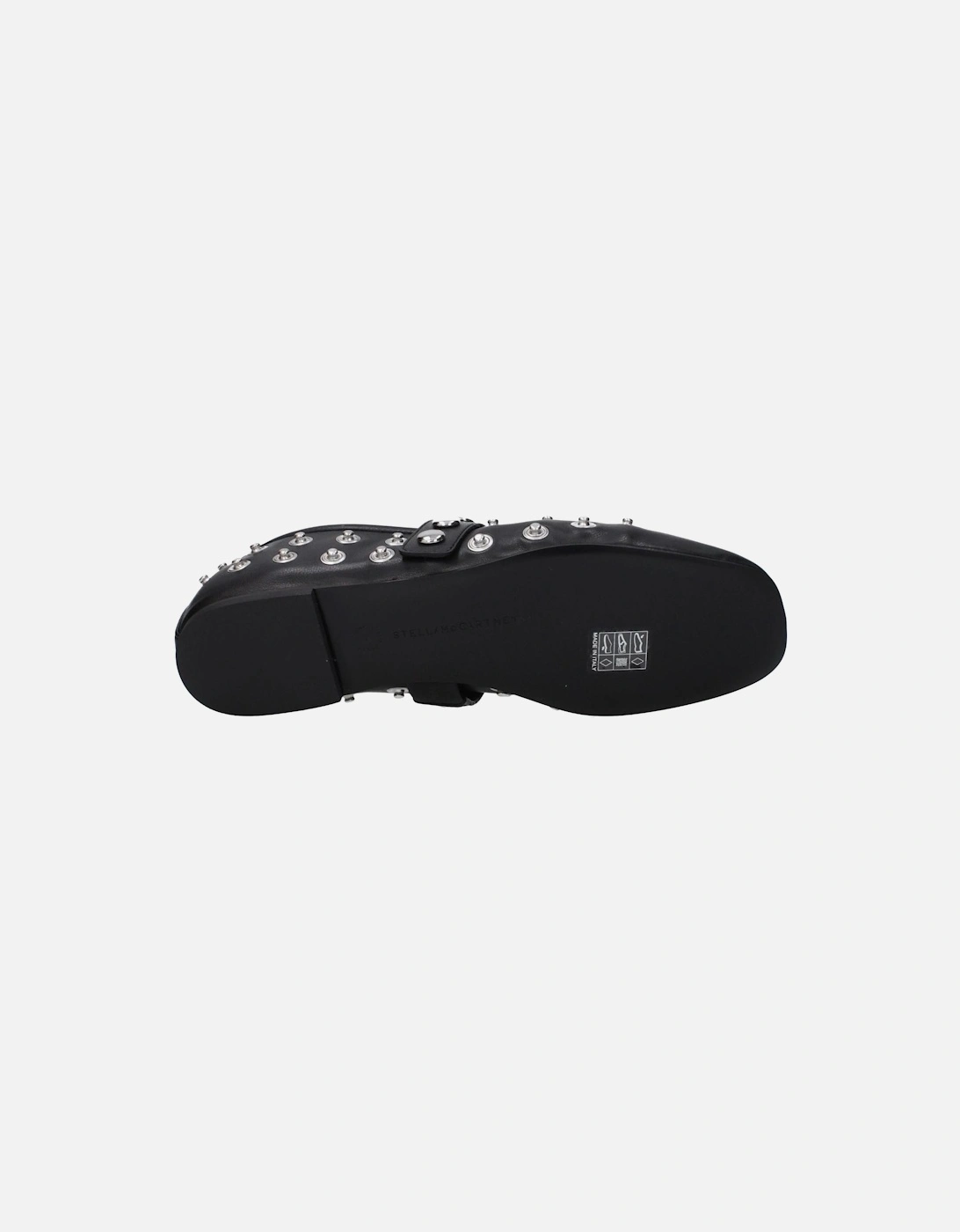 Studded Eco Leather Ballet Flats Women - Black Shoes