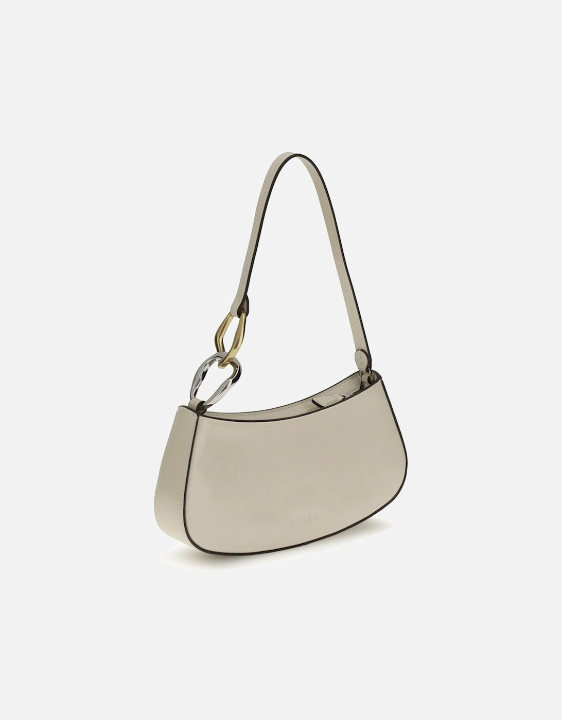 Ollie Leather Shoulder Bag with Snap Hook Detail Women - Cream
