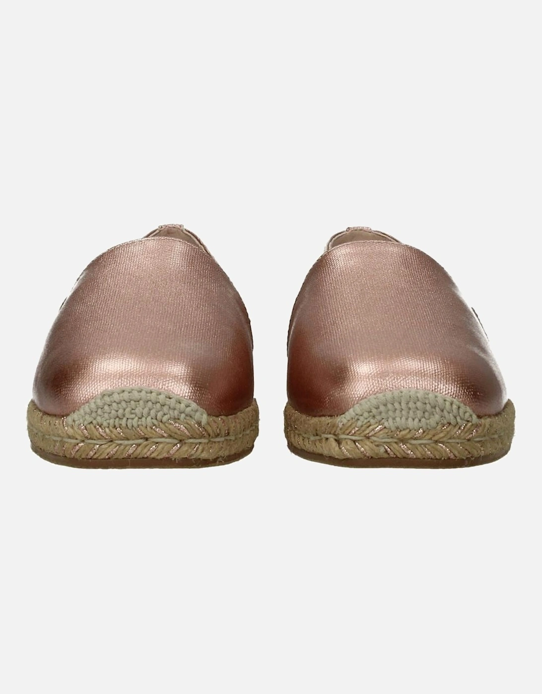 Vintage Fabric Espadrilles with Metallic Pink Details Women Shoes