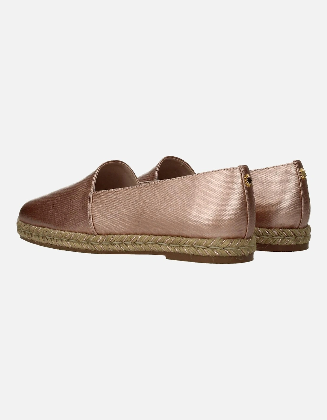 Vintage Fabric Espadrilles with Metallic Pink Details Women Shoes