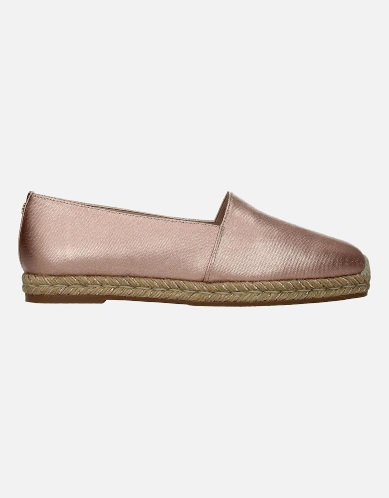 Vintage Fabric Espadrilles with Metallic Pink Details Women Shoes