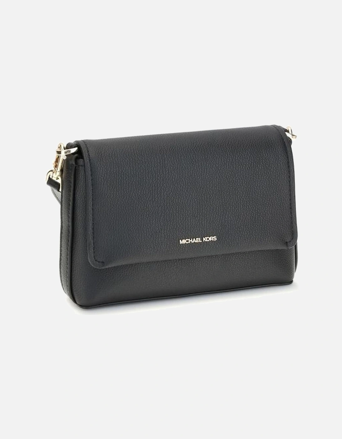 Compact Calf Leather Shoulder Bag Women - Black