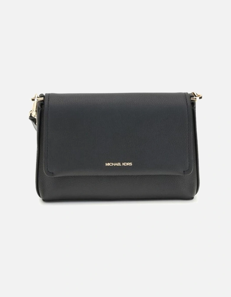 Compact Calf Leather Shoulder Bag Women - Black