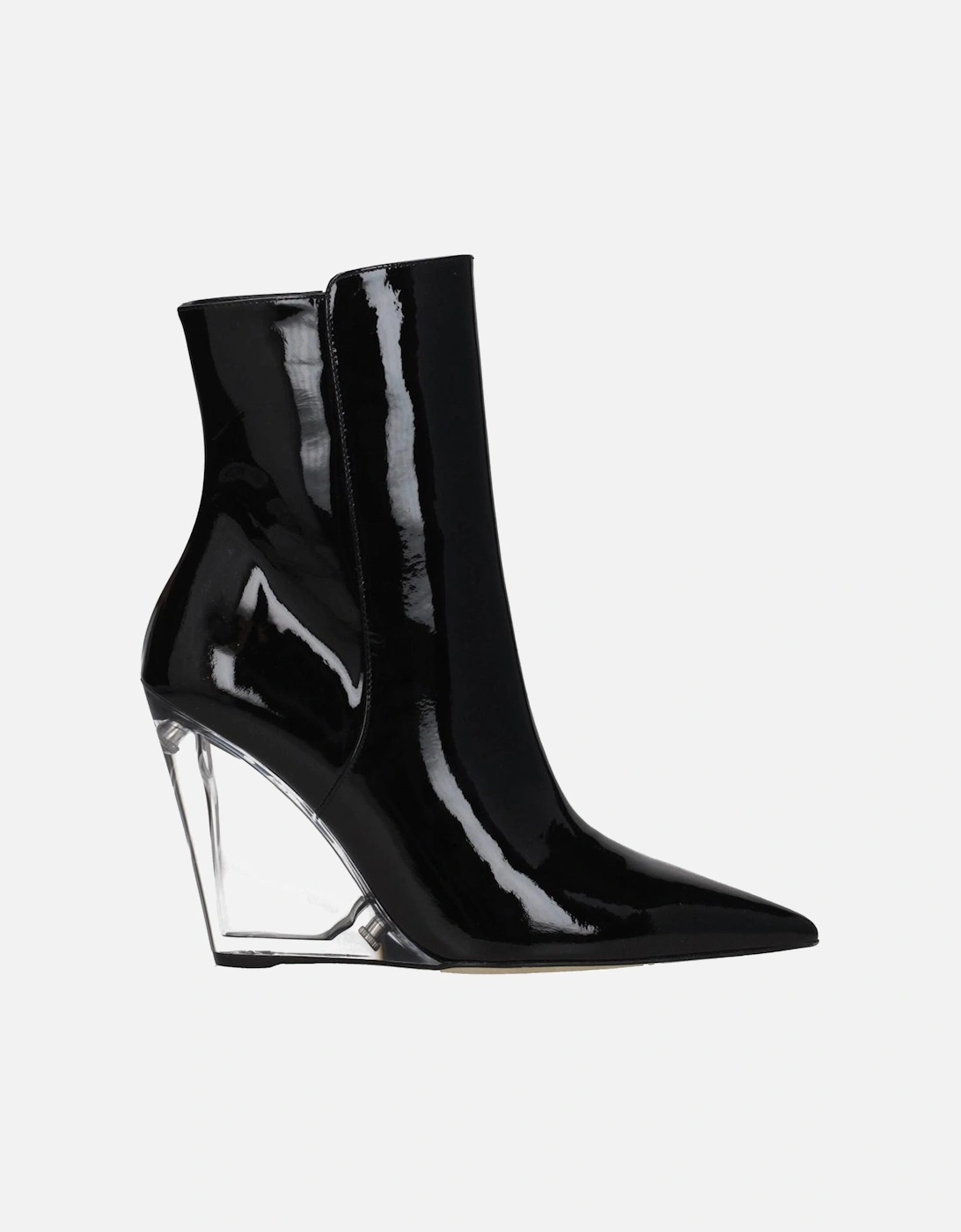 Patent Leather Pointed Toe Ankle Boots Women - Black, 5 of 4