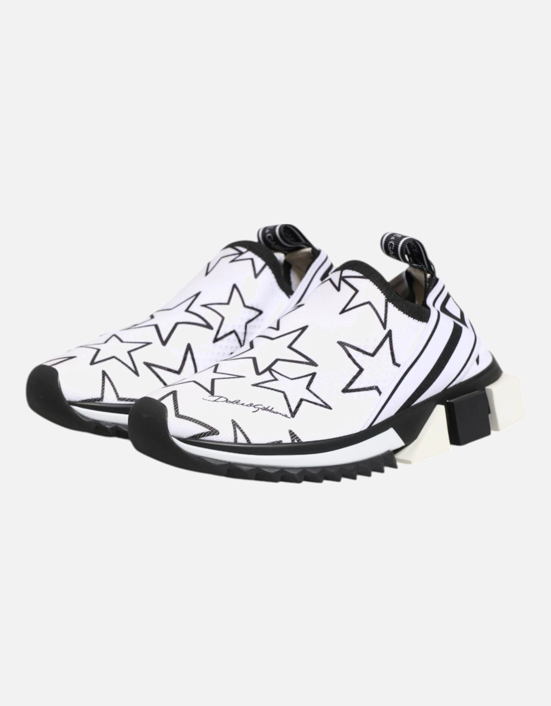 Low Top Star Print Sorrento Sneakers Women - Black And White