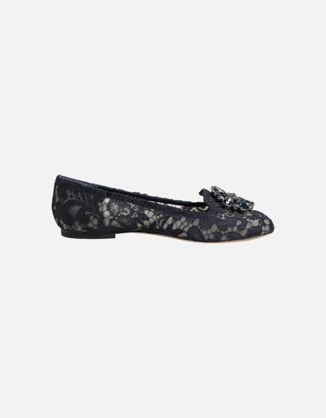 Elegant Floral Lace Vally Flat Shoes Women - Blue, 7 of 6