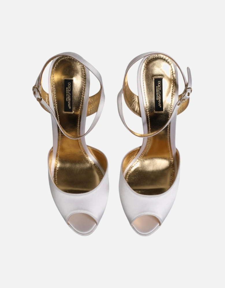 Ankle Strap Platform Heels Sandals Women - White