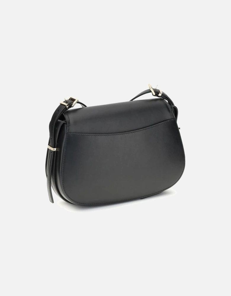 Medium Lydia Calf Leather Shoulder Bag Women - Black