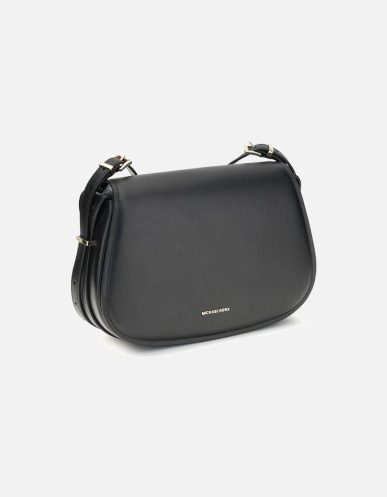 Medium Lydia Calf Leather Shoulder Bag Women - Black