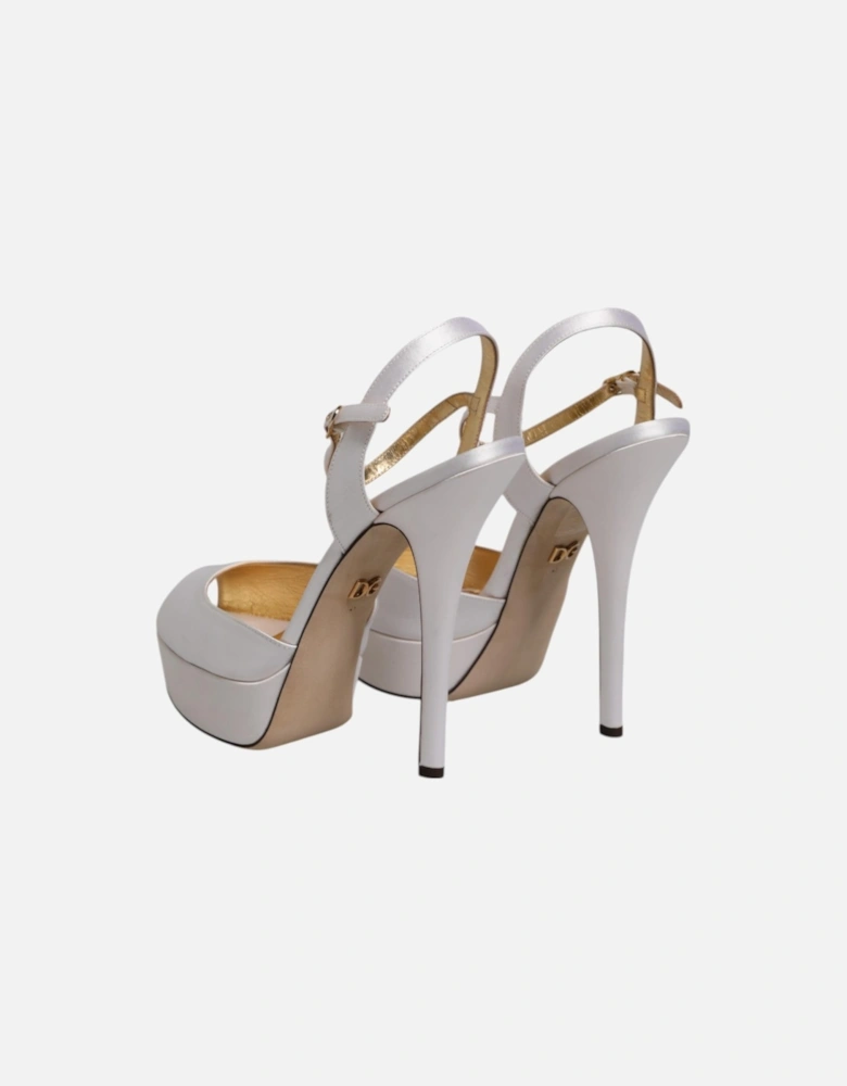 Ankle Strap Platform Heels Sandals Women - White