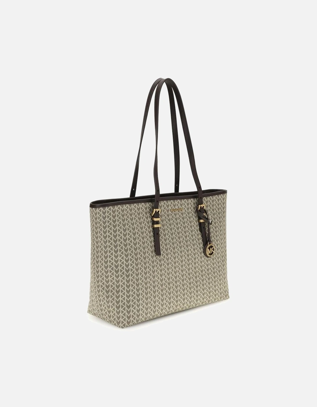 Quinn Large Jacquard Logo Tote Bag Women - Beige Shoulder Bags