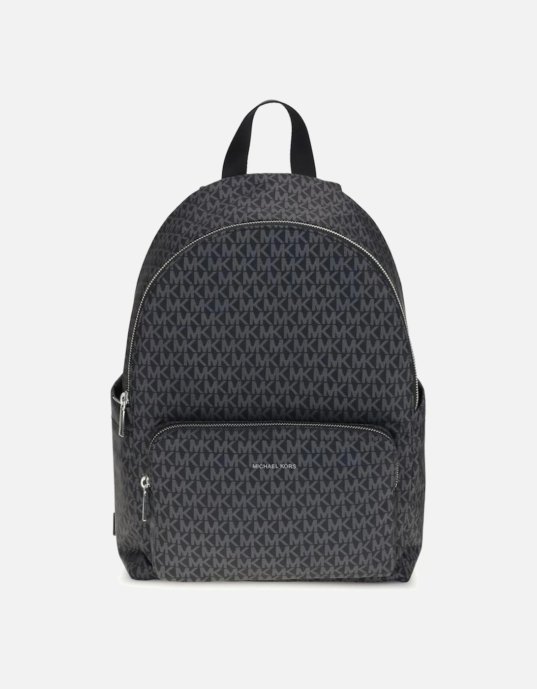 Large Logo Print Canvas Backpack with Pouch Pockets Women - Black, 4 of 3